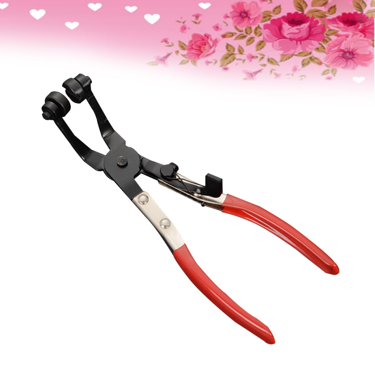 Flexible Hose Clamp Plier Removal Tool for Oil Hoses and Ring Clamps | Carbon Steel Build, Rubber Dipped Grip, Compact Head Reaches Confined Spaces, Easy Removal and Installation