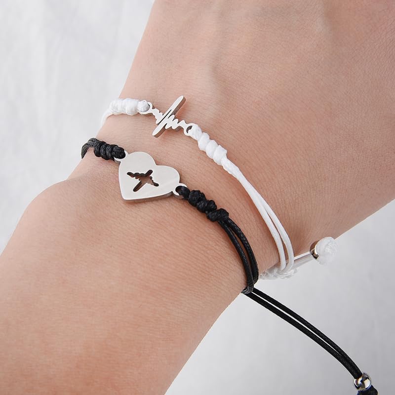 Matching Gifts for Mom And Daughter Bracelets Heart Heartbeat Bracelet for Mother Daughter Birthday Gifts for Mommy Mom Mama Mothers Day Retirement Gifts for Mom Mother Daughter Bracelets - Image 4