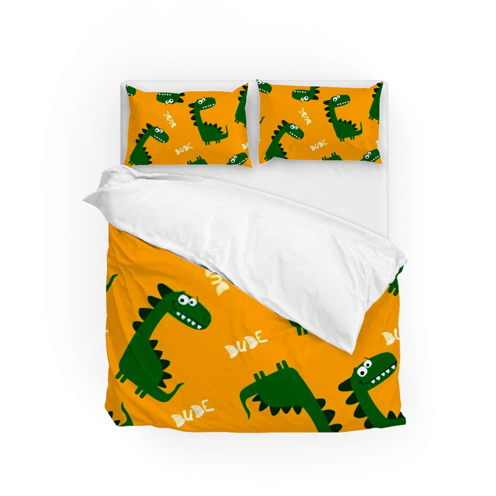 Parure de lit dinosaure Queen Size avec housse de couette et 2 taies