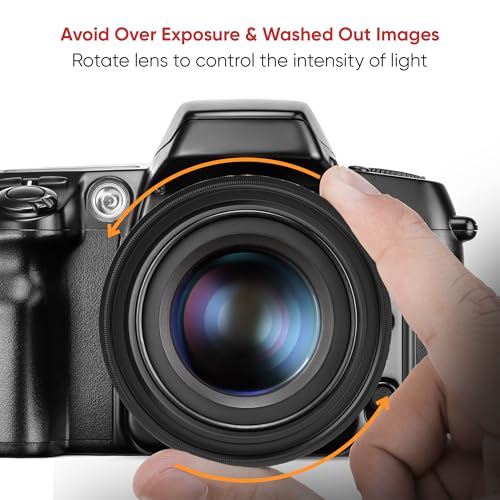 Image of Kodak 49mm Camera Lens VND Filter Pro Series|11 Stops for ND2-ND2000|16 Layer Coating for DSLR Camera Lens Protection from UV Rays, Dust & Scratches|Variable Neutral Density|Black