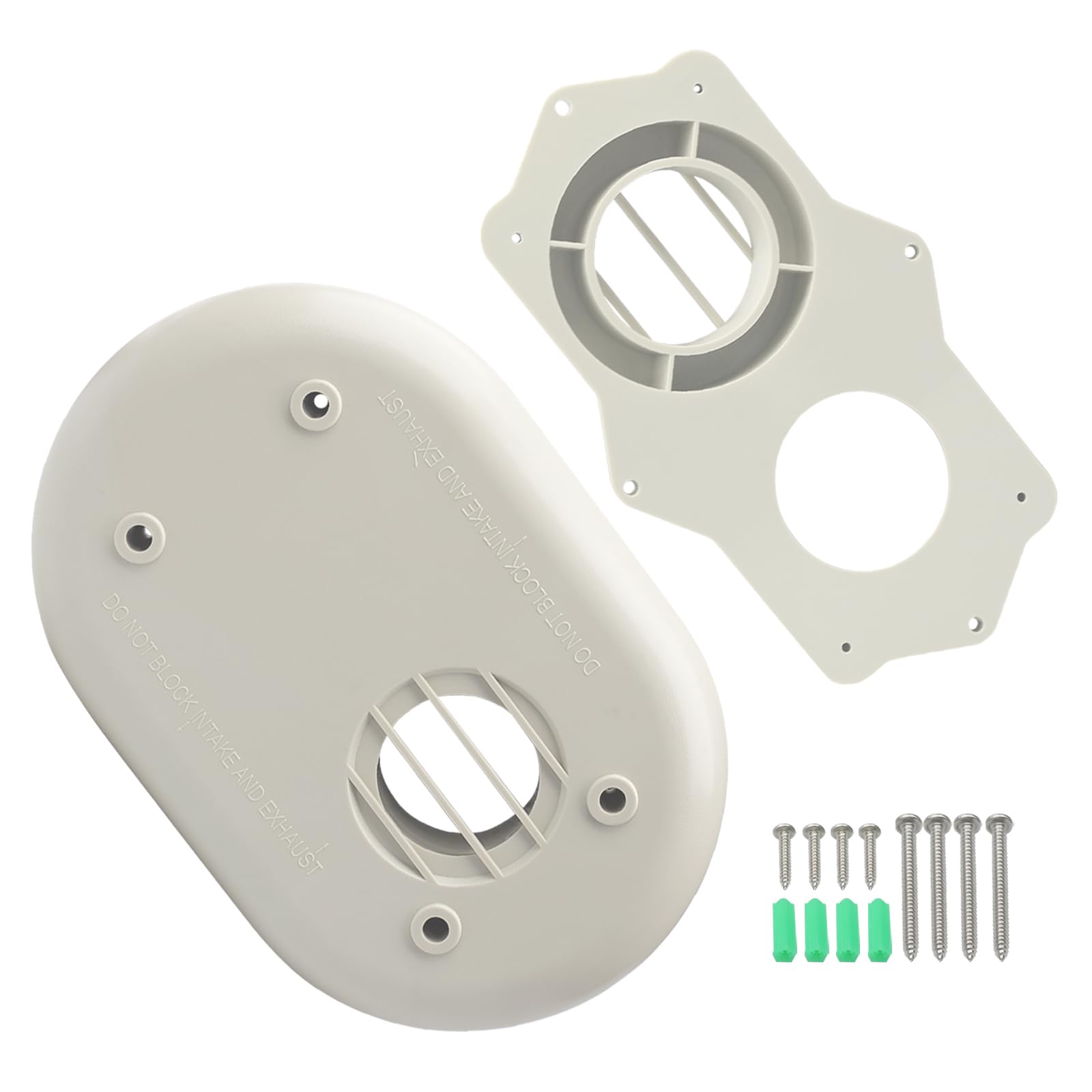 Kit de terminación de ventilación horizontal SP20285 con tornillos para calentador de agua a gas sin tanque para tuberías de 2 pulgadas. Ofrece agua caliente instantánea. Apto para hornos de pared exterior de alta eficiencia.