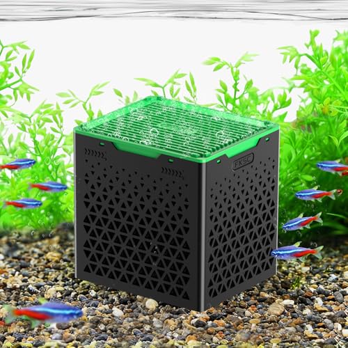 Pure Cube Water Trough Filter 3.0 SuperStrong Filtration Aquarium Water Trough Activated Carbon Purifier Cube for Horse Livestock Fish Tanks & Ponds Green for 20 Gallons Tank