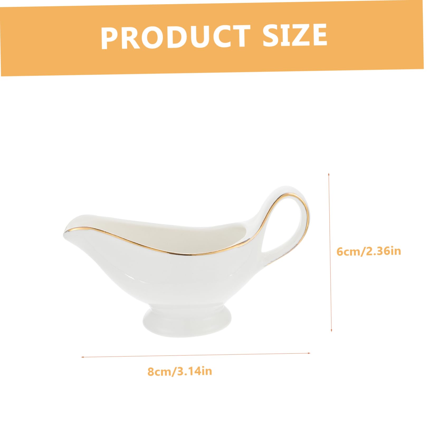 VINTORKY Ceramic Sauce Bucket Butter Creamer Butter Container Water Pitcher Dressing Container Sugar Creamer Small Milk Pitcher Serving Gravy Jugs Coffee Tea Creamer Pitcher White Ceramics
