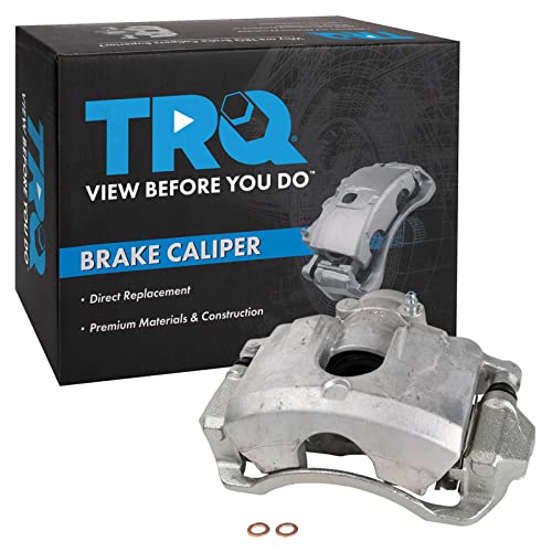 Image of TRQ Front Left Brake Caliper w /Bracket Drivers Side