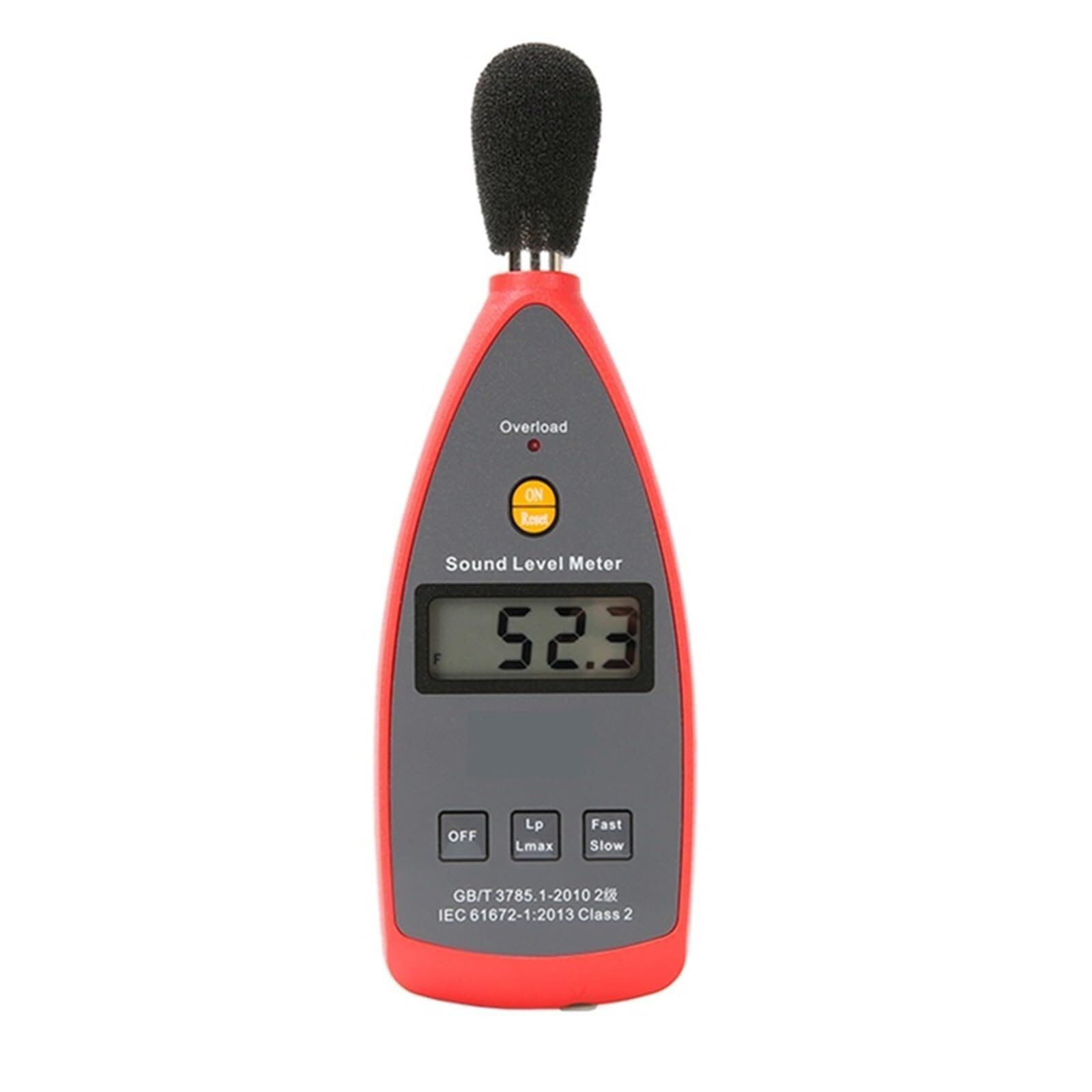 GHKryD decibel meter, Digital Noise Meter Sound Level, 40-130dB Decibel Measurement with LCD Display & Power-Saving