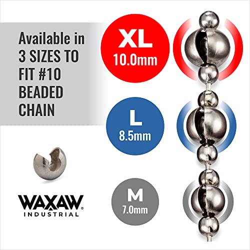 Bead Chain Stop10.0Mm (12 Pack) Extra Large For #10 Beaded Ball Chain Usa Made By Waxaw #TOP4