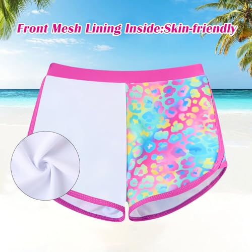Image of TUONROAD Girls 2 Pieces Rash Guard Swimsuit Long Sleeve Tankini for 4-10 Years