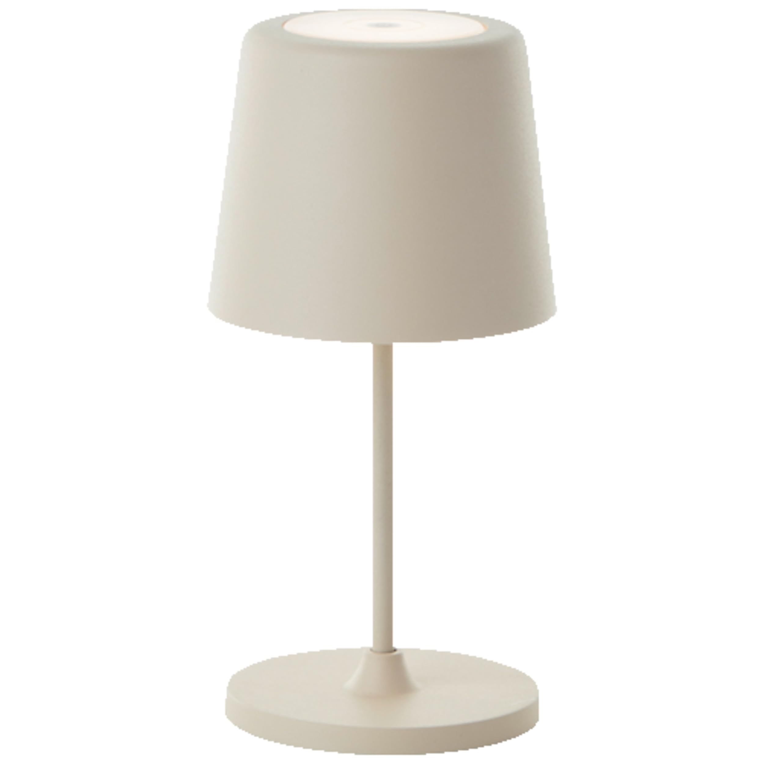 Lightbox - Juego de 2 lámparas de mesa LED para interior y exterior (37 cm, 23 cm, diámetro de 10 cm, luces de mesa para exteriores beige con atenuador táctil | móvil/inalámbrico/portátil |