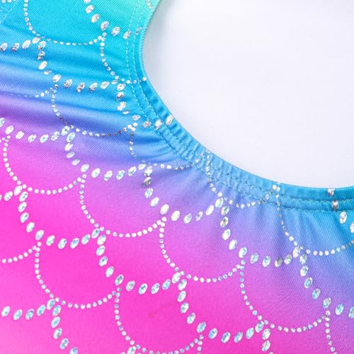Image of HOZIY Gymnastics Leotards for Girls Unicorn Aurora Rainbow Mermaid Dinosaur Cupcake Sparkle Biketard Toddlers Kids Children