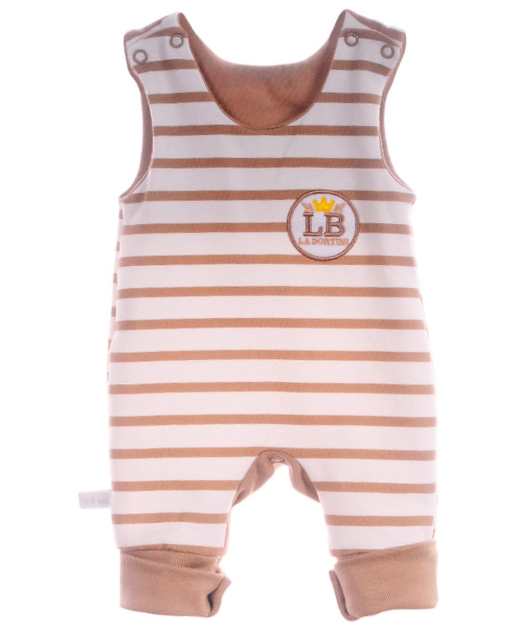 Baby Set Weiß Beige Unisex Langarmshirt Latzhose Zweiteilig Baumwolle Erstlingsausstattung Neugeborenen Outfit Größen 44 50 56 62 68 74 80