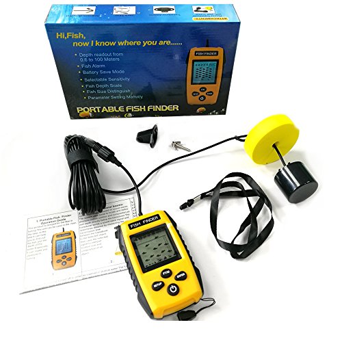 Image of Fish Finders Sonar Portable Fish Detection Sonar Sensor 100 m Depth Interval Ocean Sea Fishing Lake, Boat, Ice Fishing and Bank Fishing