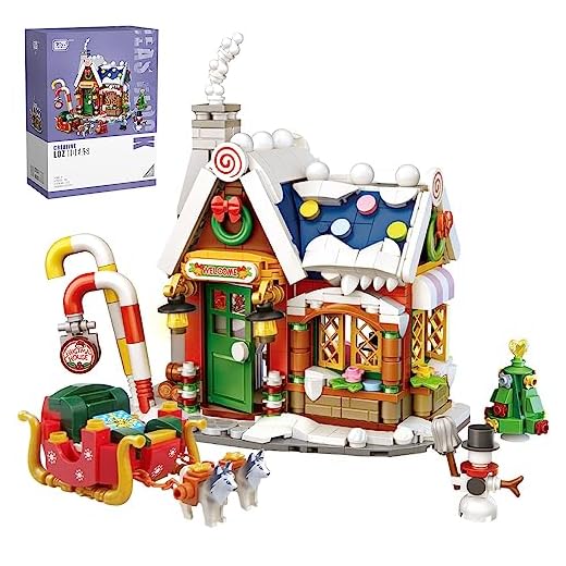 Christmas House Building Kit, Santa’s Visit Block Toys Set, 788 PCS Great Holiday Present Idea for Christmas Scene to Display, Party Gift for Boys Girls 6-10 Years Old