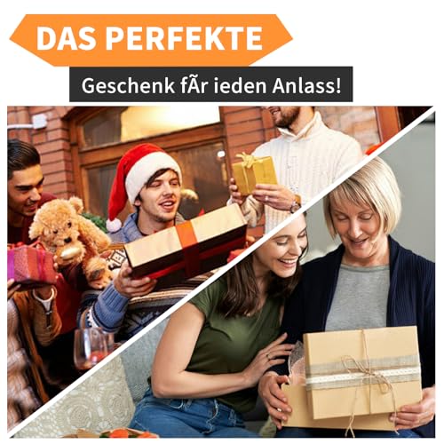 Couchbar Snackbox, Snackspender mit 3X Snackschale, Bambus Sofatablett für Sofa, Deko, Couch Bar mit Getränkehalter, Abnehmbarer Deckel, Snackbox mit Fächern, Couch Organizer Tablett, Sofa Butler