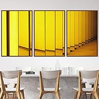 3 Piece Framed Canvas Wall Art Abstract Cool Line Canvas Prints Home Artwork Decoration for Living Room,Bedroom - 24