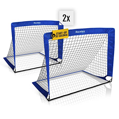 Set de 2 Porterías de Fútbol para Niños con Postes Reforzados de Fibra de Vidrio