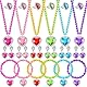 6 Sets Anziehschmuck, Schmuck Prinzessinnen-Spielzeug mit Armband, Halskette, Ring und Ohrringen, Cosplay-Schmuckset für Partys