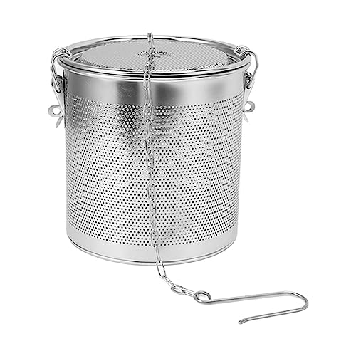 Kuuleyn Cooking Filter Stainless Steel Filter Stainless Steel Seasoning Strainer Microporous Filtration Thickened Infuser Basket for Home Kitchen (3.2L)