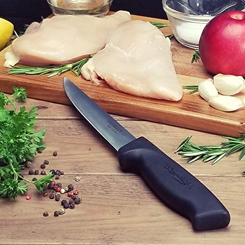 Ergo Chef Prodigy Series 6-Inch Wide Boning Knife - High Carbon Stainless Steel Semi-Stiff Blade – Ergonomic Non-Slip Handle #TOP5