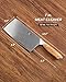 KYOKU 7 in. Meat Cleaver Knife, Koi Series Japanese Cleaver with Olive Wood Handle Koi Scale Pattern, High Carbon Stainless Steel Full Tang Knife for Meat Cutting with Protective Sheath & Gift Box