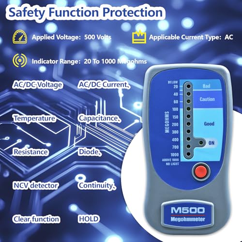 Mégohymètre M500 test isolation Supco 1000 mégohms appareil - 5