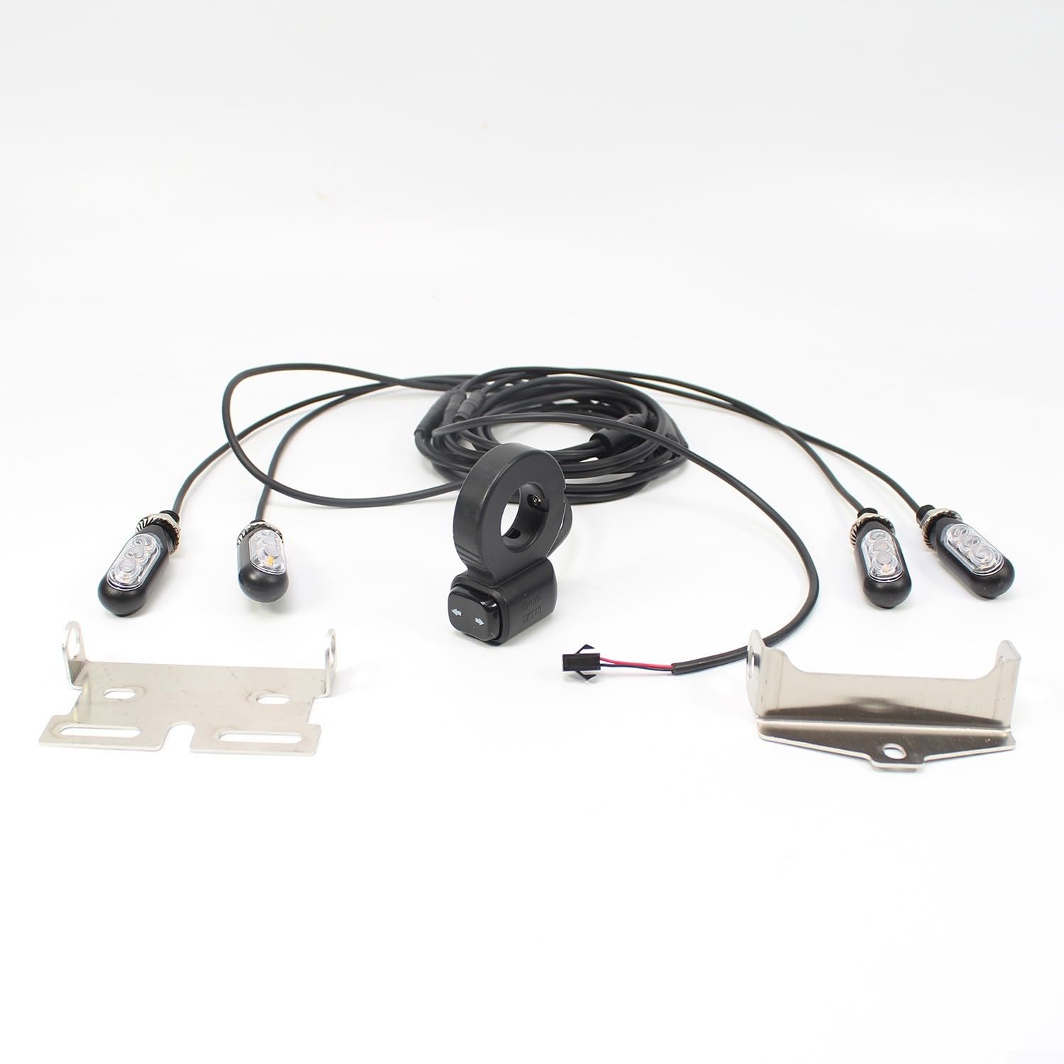 Honseadek Kit de luces de bicicleta eléctrica de 12 V, faro delantero y señal de giro de freno trasero para motocicleta, scooter, bicicleta eléctrica