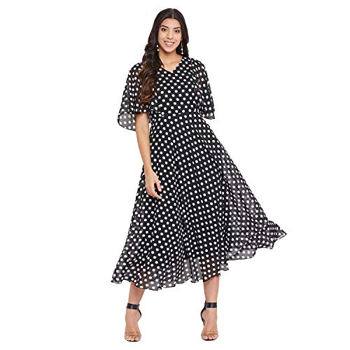 Image of HELLO DESIGN Women V-Neck Solid Maxi Dresses