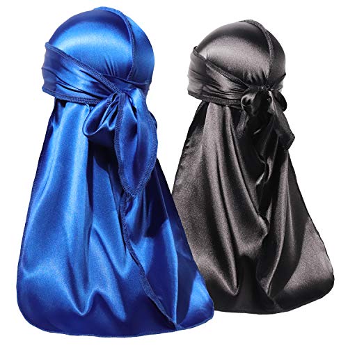 Image of ForceWave 2 PCS Silky Satin Baby Durags for Boys Girls Infant