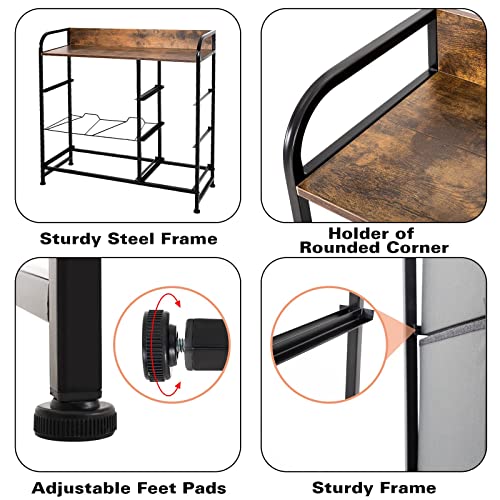 YOURLITE Chest of Drawers Fabric Storage Drawers with Wood Top & Metal Frame, Easy-Install, Large Storage Space7-Drawer Storage Organizer Unit for Bedroom, Living Room, Nursery Room, Hallway (Brown) - Image 5