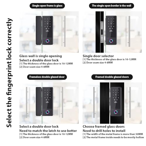Swokely Bloqueio de porta de vidro inteligente WiFi desbloqueio remoto TY APP senha de impressão dig