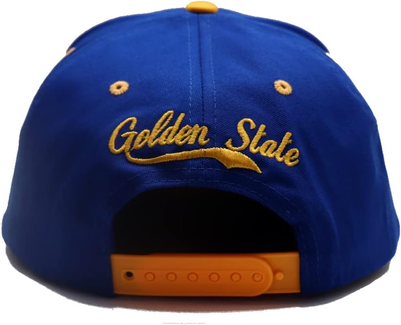 Golden State New Leader Top Level Bridge Wave Blue Gold Era Snapback Hat - Image 6