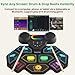 Vicbueges Electronic Drum Set, 9 Pads Roll Up Drum Kit, Built-in 2 Foot Pedals, Drumsticks, Headphone Jack, MIDI Support, Graphic