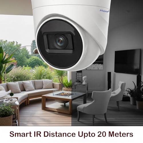 Image of PRAMA PT-HTH702E-ITPF 5MP Dome Camera(2560x1944) Resolution, smart IR Night Vision up to 20m, and a switchable 4-in-1 Video Output (TVI /AHD /CVI /CVBS)