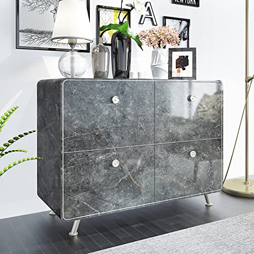 TOTIO Extra Wide Grey Marble Peel and Stick Wallpaper Smooth Thicken Dark Granite Look Furniture Sticker 31.5x157inch Waterproof Contact Paper PVC Wall Sticker Bathroom Kitchen Worktop Vinyl Covering - Image 4