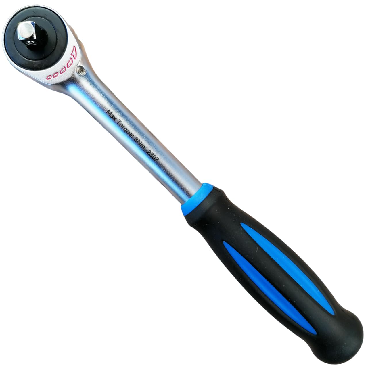 SIO Llave de Carraca 1/4" 60 Dientes con Mango Giratorio – Carraca Profesional Precisión Alta para Mecánica – Cabezal Fino Reversible – Herramienta Taller Automoción - Chicharra con Trinquete Pro