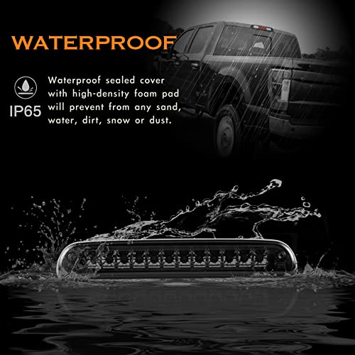 Image of Third 3rd Brake Light LED for 1999-2016 Ford F250 F350 F450 F550 Super Duty, 1993-2011 Ford Ranger High Mount Rear Cab Brake Lights Assembly, 99-16 F-250 F-350 F-450 F-550 Cargo Stop Light