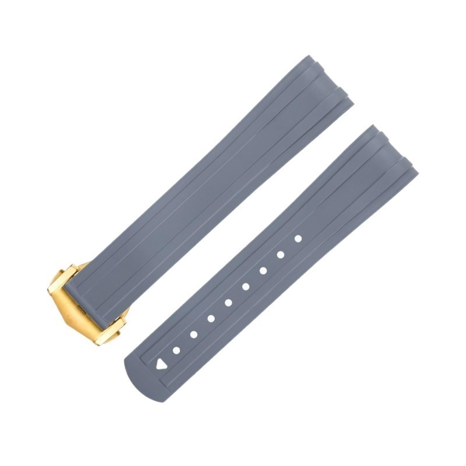 20mm FKM guma fluorowa zakrzywiona końcówka do zegarków Omega Seamaster 300 nurkowanie ze składaną klamrą ze stali nierdzewnej
