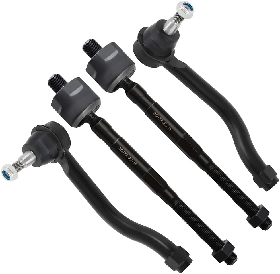 SCITOO 4pcs Front Suspension Kit Inner Tie Rod End Outer Tie Rod End Fit 2009-2014 For Nissan Murano 2011-2012 For Nissan Murano AWD