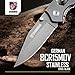 Steinbrucke Folding Pocket Knife with Clip, German Stainless Steel (8Cr15Mov) 3'' Blade, Titan Coated, Hollowed Out Handle, Great for Fishing, Hunting, Camping, Survival and Outdoor
