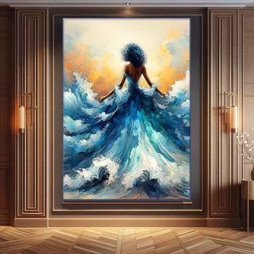 Impression d'art océan haute définition avec châssis bois intégré