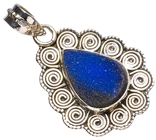 Pendentif Drusy Druzy en argent 925 fait main StarGems X1071