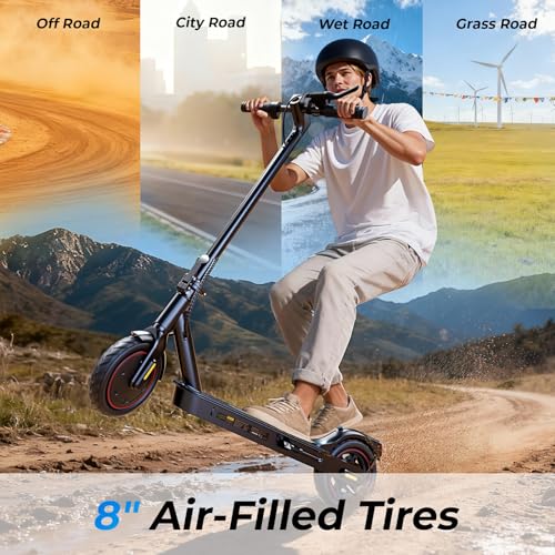 Image of Electric Scooter - Electric Scooter Adults, 1000W /500W Motor, 25 /21 /18 MPH, 10'' /8.5'' Tires, 28 /23 /21 Miles, APP Control, Dual Brake, Long Range Electric Scooter for Gift