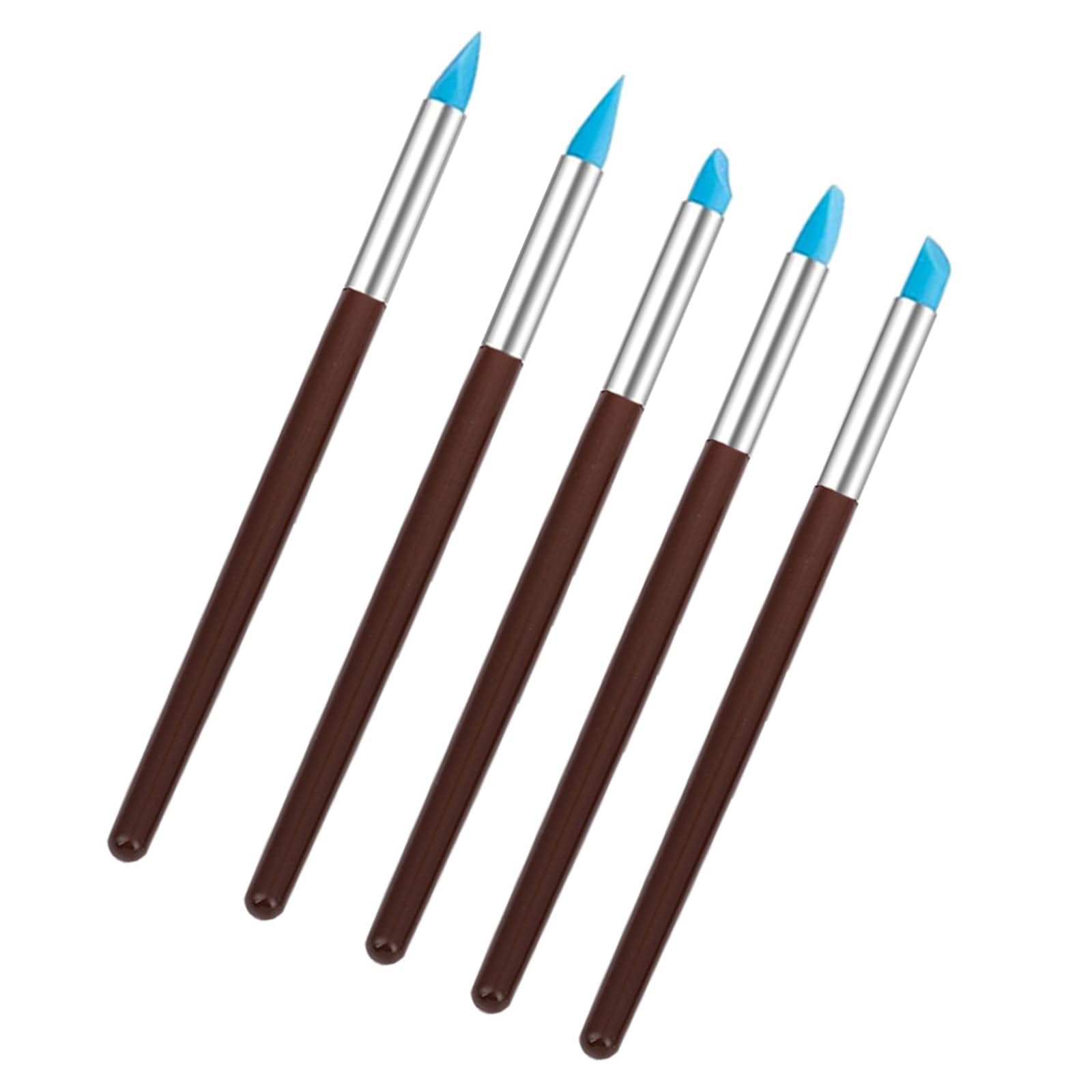 JTQYFI 5Pcs Silicone Clay Sculpting Tool Modeling Dotting Tool Pottery Embossing Tools for Rock, Nails, Blending, Drawing, Modeling Drawing Styling Dot
