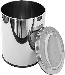 Powermaid Lixeira Basculante em aço inox - 5 litros - Prata