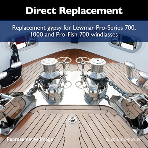 Lewmar Replacement Gypsy Rc 1/4" (1/4" G4, 6/7 Mm) With Chromed Bronze Construction For Pro-Series 700/1000, Pro-Fish 700 Windlasses - 2020201015 #TOP2