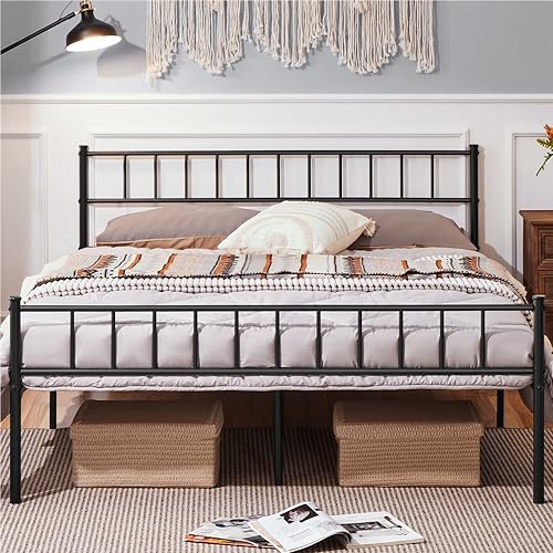 Yaheetech Cadre de Lit Double Métal 160x200 cm