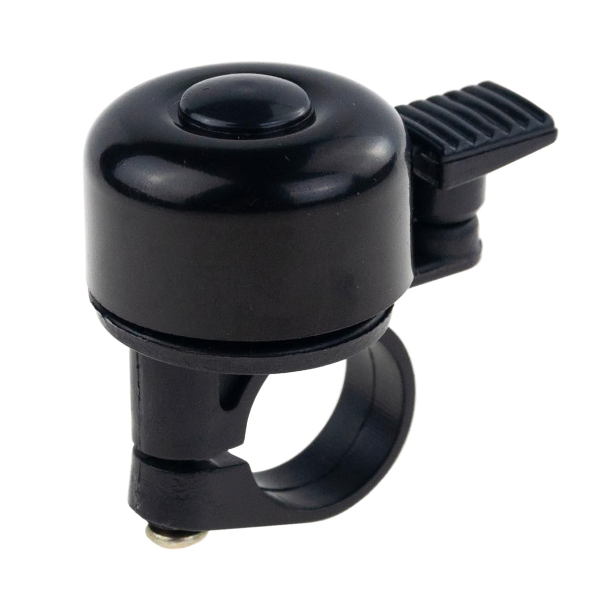 Dzwonek rowerowy MartOm Metalowy, Mechaniczny, Głośny URBAN, Mini dzwonek rowerowy Dzwonek rowerowy Mountainbike Głośny, Wytrzymały MTB Dzwonek rowerowy dla dzieci i dorosłych - Czarny