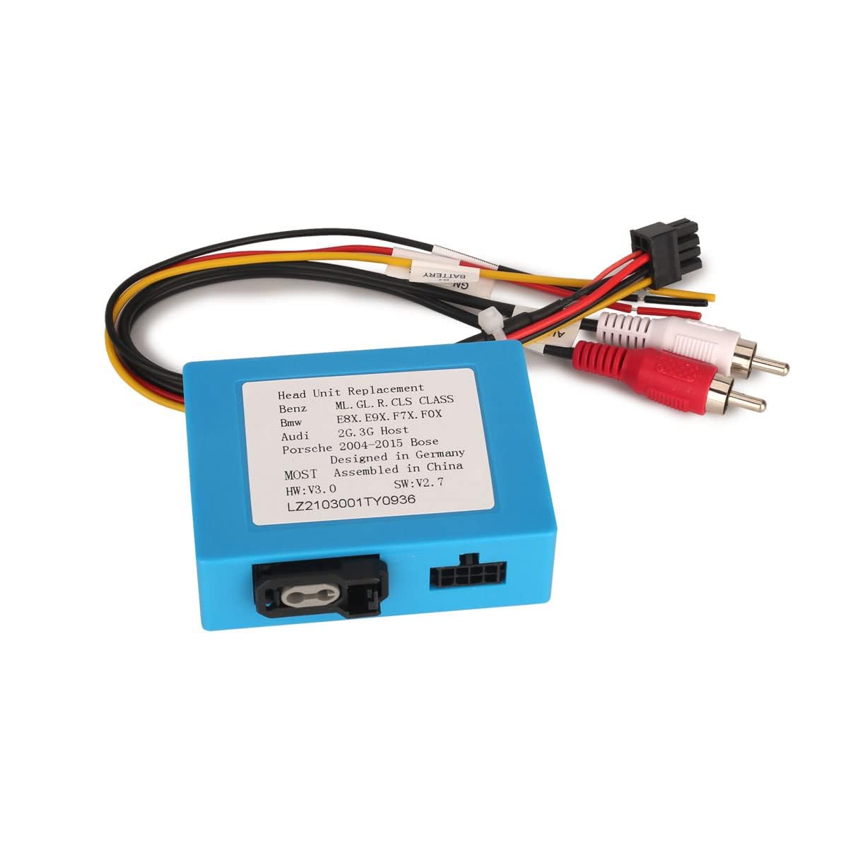 erisin PC001 Most Optical Fiber Decoder Box dekoder z włókna szklanego do Mercedes Benz ML/GL/R/CLS/E/SLK klasa W219 W211 W171 i do radia samochodowego Porsche 911 / Boxster/Cayenne