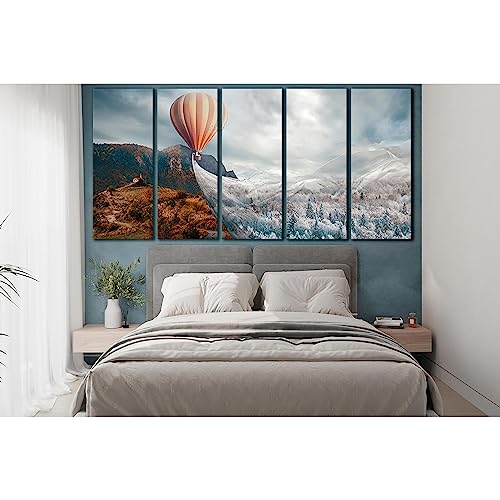 Toile géante salon ZELLART Changing The Season art mural luxe