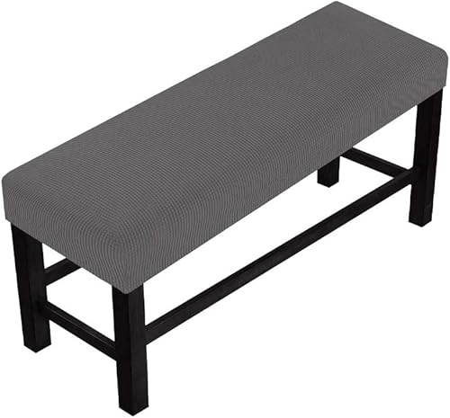 VIENLOVE Funda de banco rectangular de mezcla de poliéster de alta elasticidad, con parte inferior elástica, tela jacquard texturizada lavable a