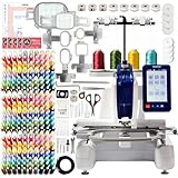 Brother Persona PRS100 Single-Needle Embroidery Machine with Deluxe Accessories, 6 Hoops & 240 Embroidery Thread Spools Bundle